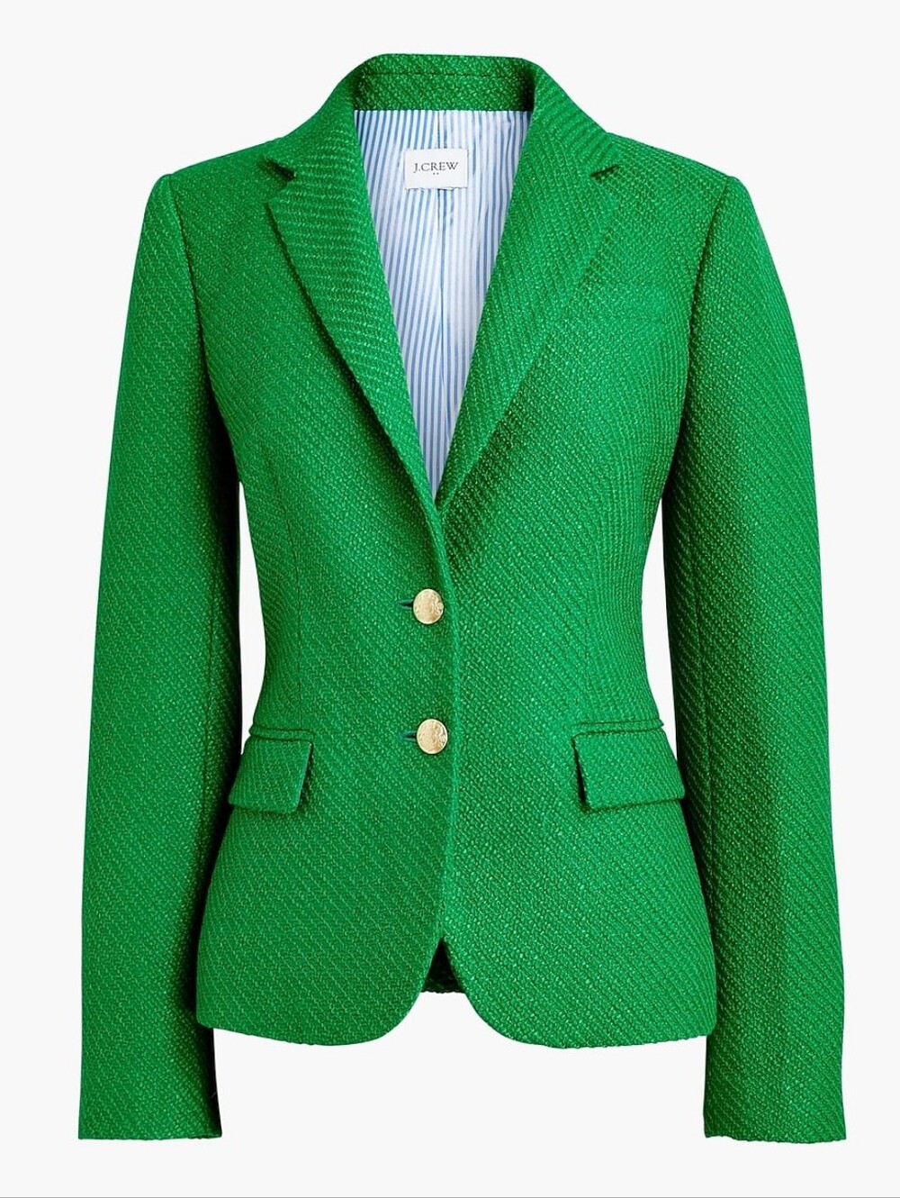 J. Crew Factory Tweed schoolboy blazer Kelly Green Size 6P